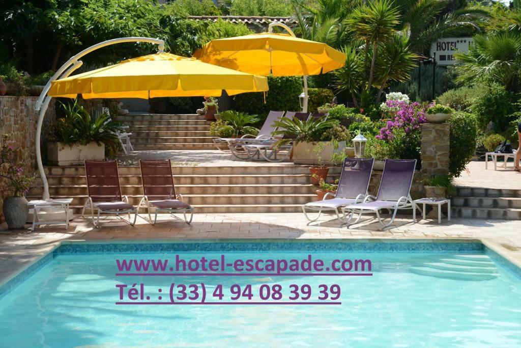 L' Escapade Hotel & Restaurant Le Pradet Exterior photo